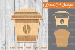 Coffee Cup Laser Cut Decoration Clipart Bundle - CraftNest - Digital Crafting and Art
