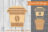 Coffee Cup Laser Cut Decoration Clipart Bundle