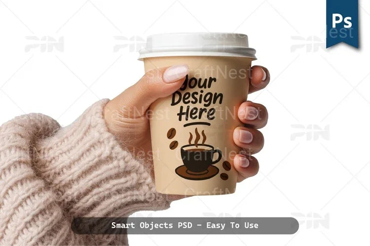 Realistic Coffee Cup Mockup - CraftNest - Digital Crafting and Art