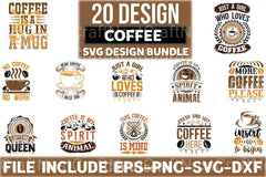 Coffee T Shirt Design 20 Bundle - CraftNest - Digital Crafting and Art