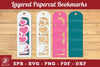 Coffee and Book Papercut Bookmark SVG Clipart