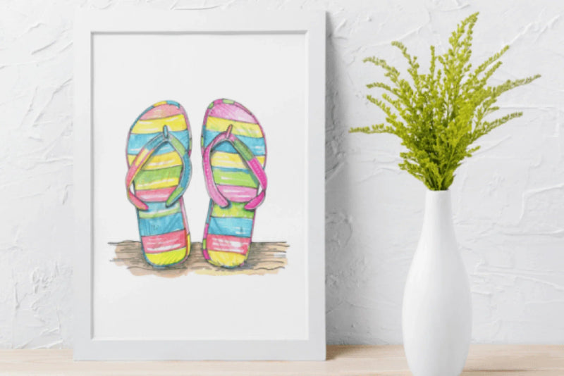 Vibrant Beach Flip Flops Clipart Bundle - CraftNest - Digital Crafting and Art