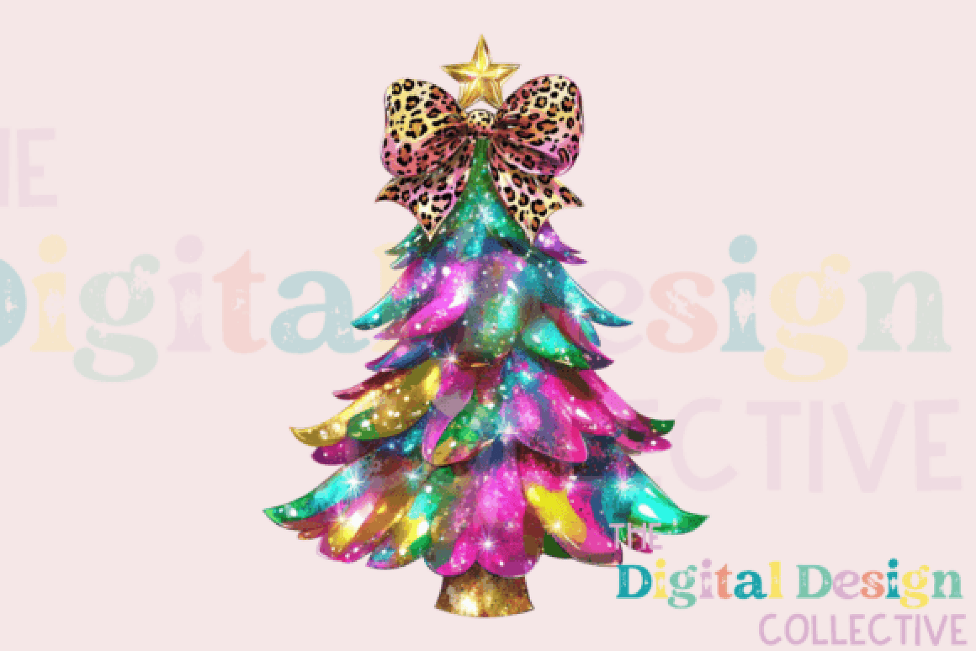 Coquette Glitter Christmas Tree Clipart Bundle - CraftNest - Digital Crafting and Art