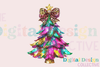 Coquette Glitter Christmas Tree Clipart Bundle