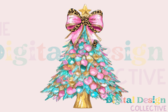 Coquette Glitter Christmas Tree Clipart Bundle - CraftNest - Digital Crafting and Art