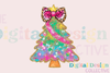 Coquette Glitter Christmas Tree Clipart Bundle