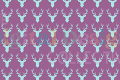 Vibrant Deer Head Digital Paper - CraftNest - Digital Crafting and Art
