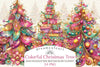 Colorful Christmas Tree Clipart Bundle