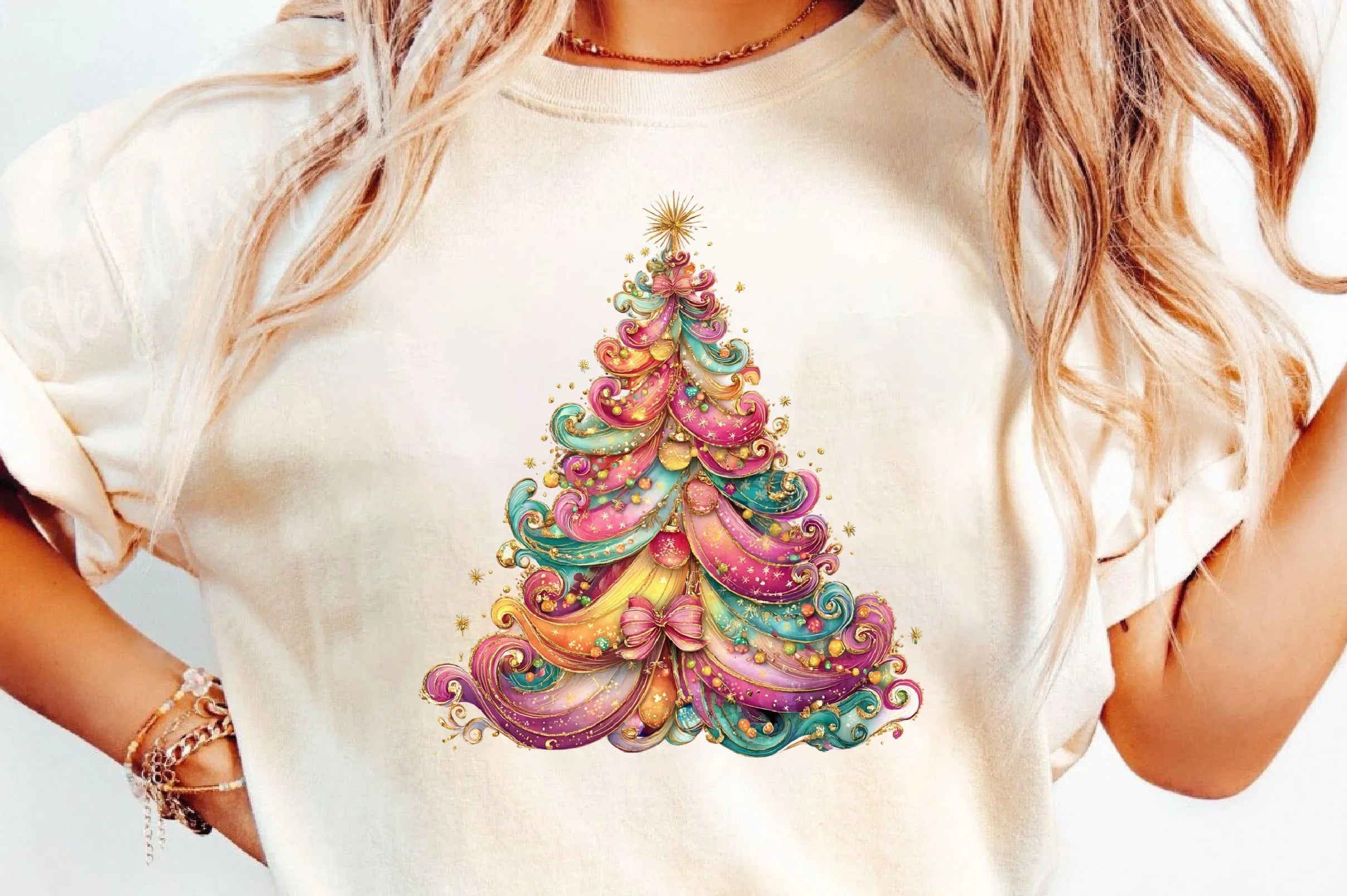 Colorful Christmas Tree Clipart Bundle - CraftNest - Digital Crafting and Art
