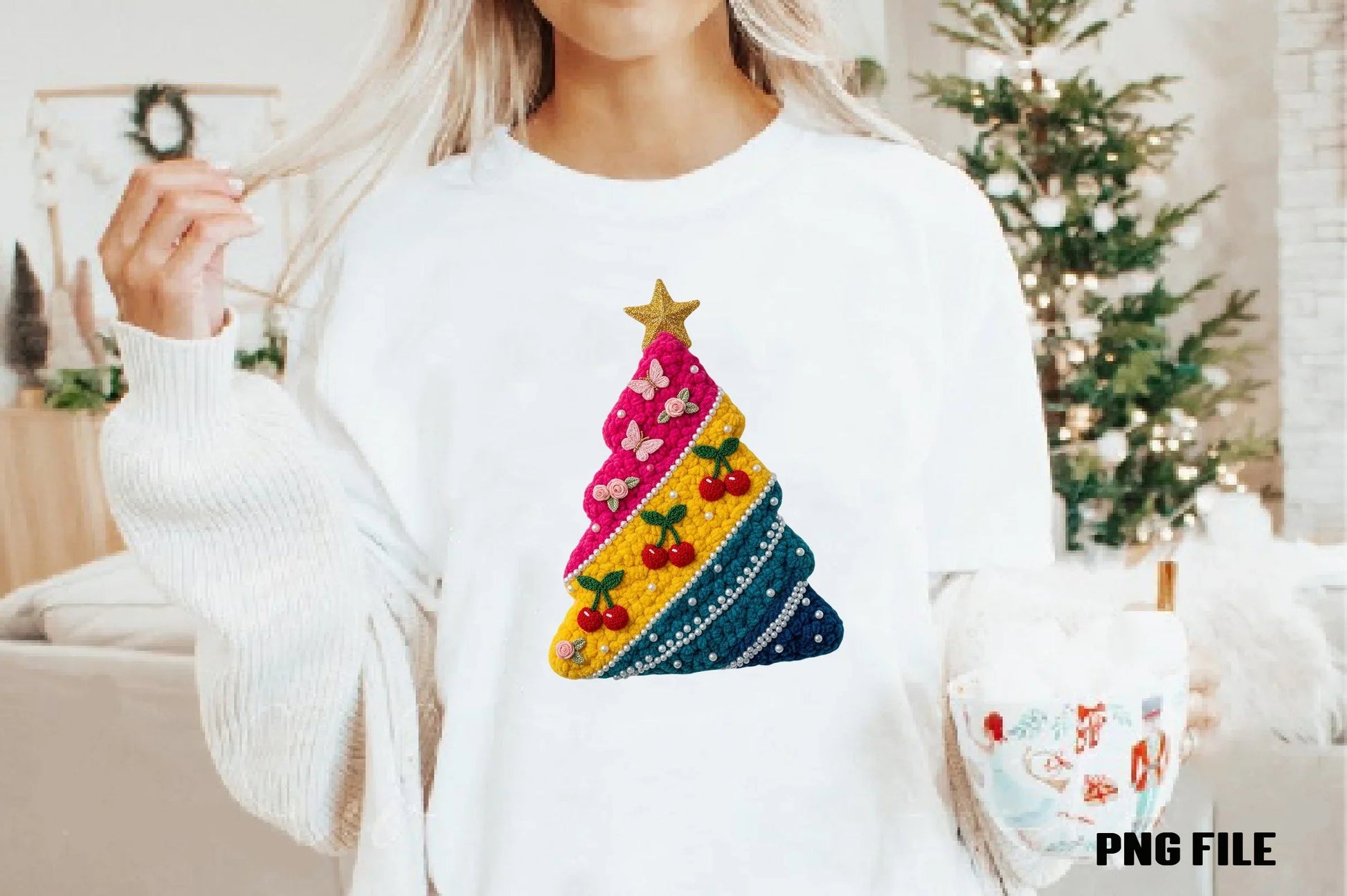 Colorful Glitter Yarn Christmas Tree Clipart Bundle - CraftNest - Digital Crafting and Art