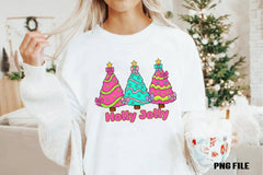 Colorful Holly Jolly Christmas Tree Clipart Bundle - CraftNest - Digital Crafting and Art