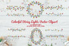 Colorful String Lights Clipart Bundle