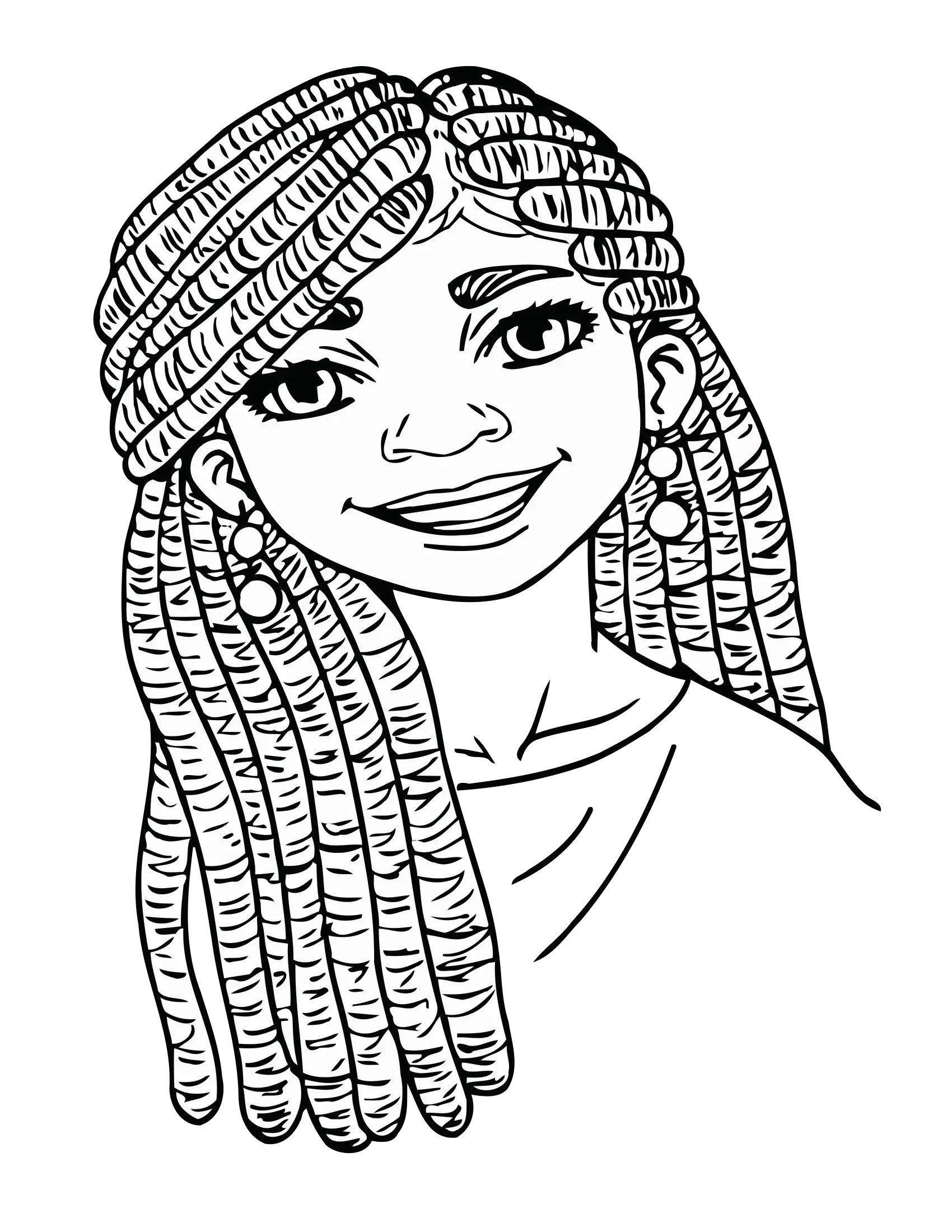 African Woman Portrait Coloring Book - CraftNest - Digital Crafting and Art