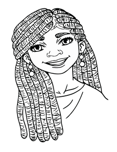 African Woman Portrait Coloring Book - CraftNest - Digital Crafting and Art