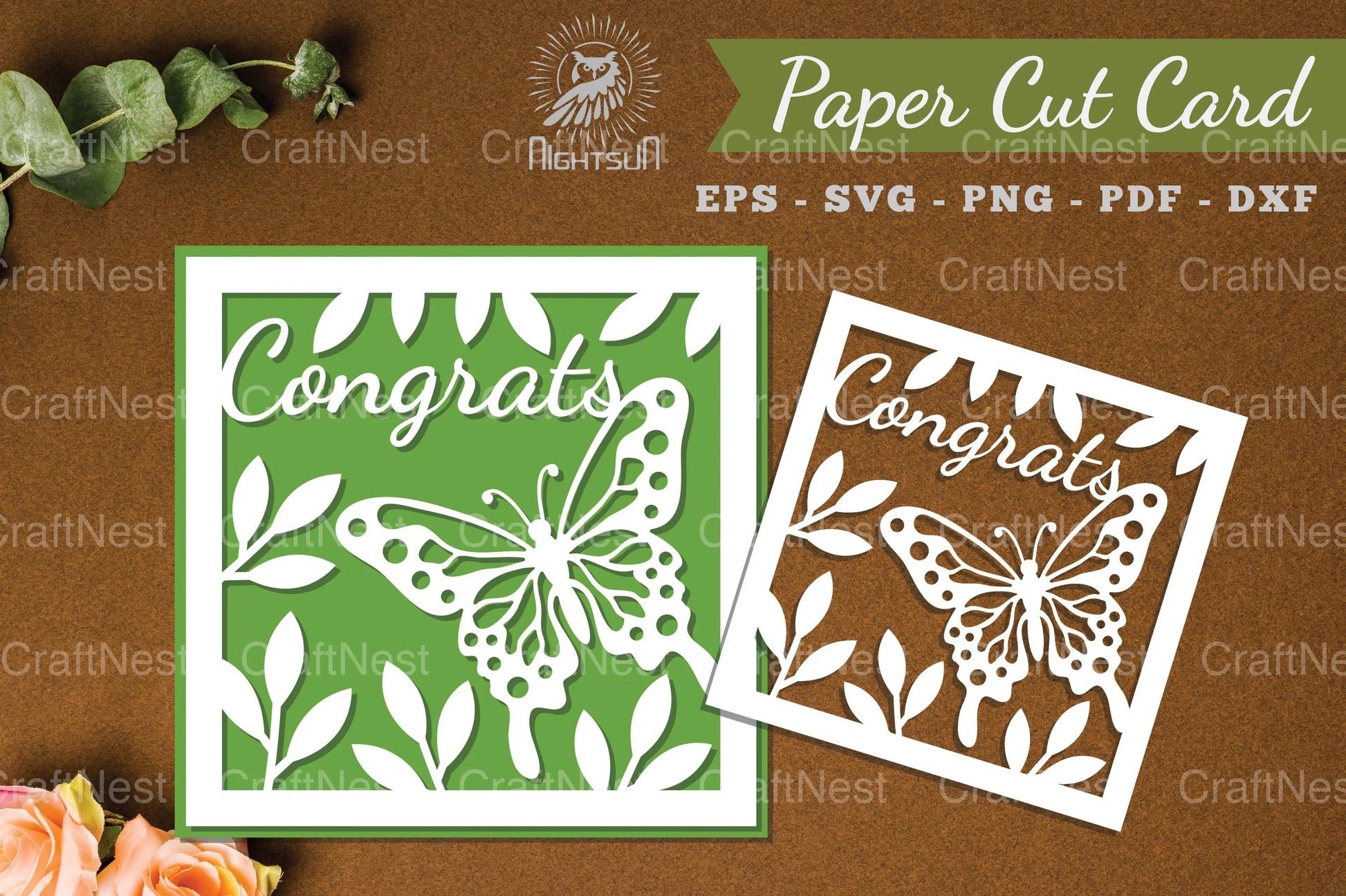 Congrats Papercut Card SVG Bundle - CraftNest - Digital Crafting and Art
