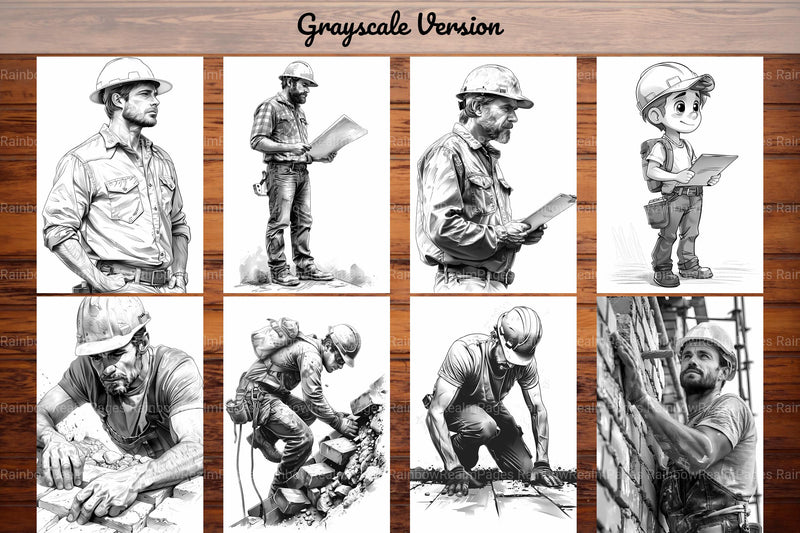 Construction Worker Coloring Books - CraftNest - Digital Crafting and Art