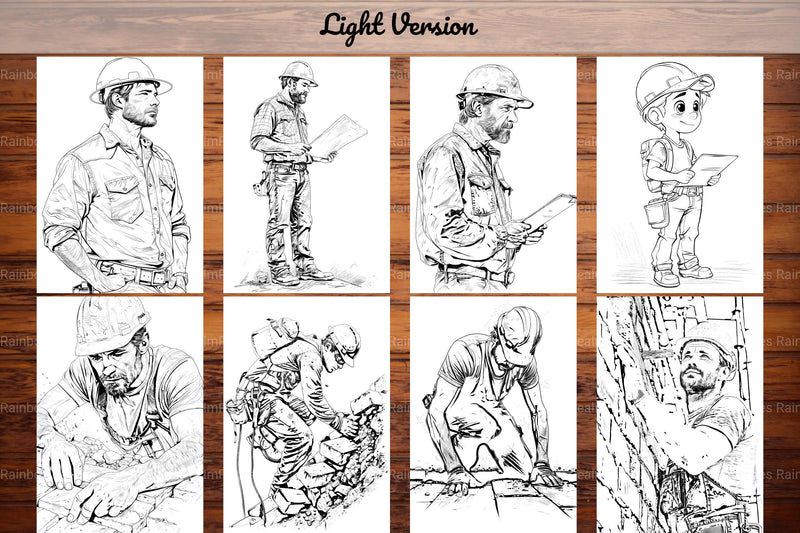 Construction Worker Coloring Books - CraftNest - Digital Crafting and Art