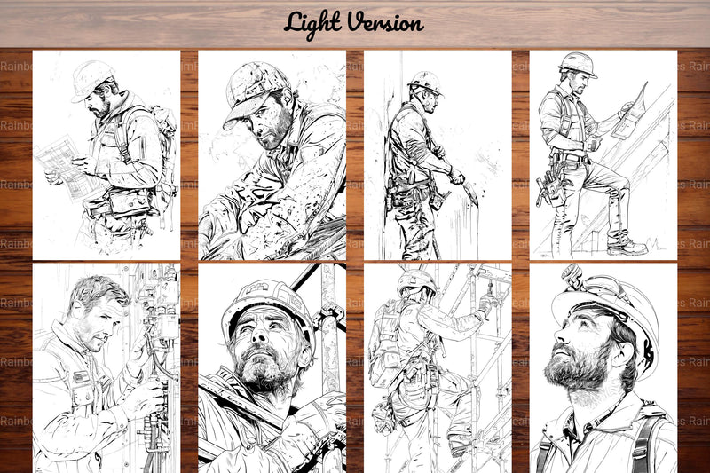 Construction Worker Coloring Books - CraftNest - Digital Crafting and Art