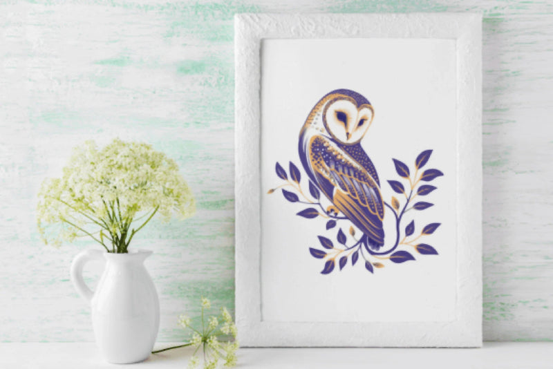 Cool Colors Barn Owl Clipart Bundle - CraftNest - Digital Crafting and Art