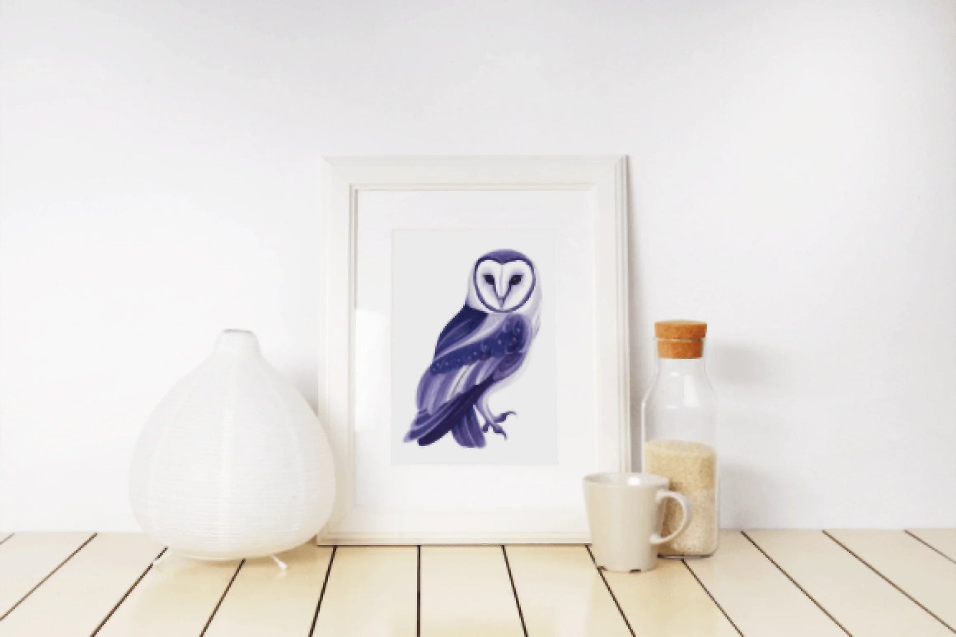 Cool Colors Barn Owl Clipart Bundle - CraftNest - Digital Crafting and Art