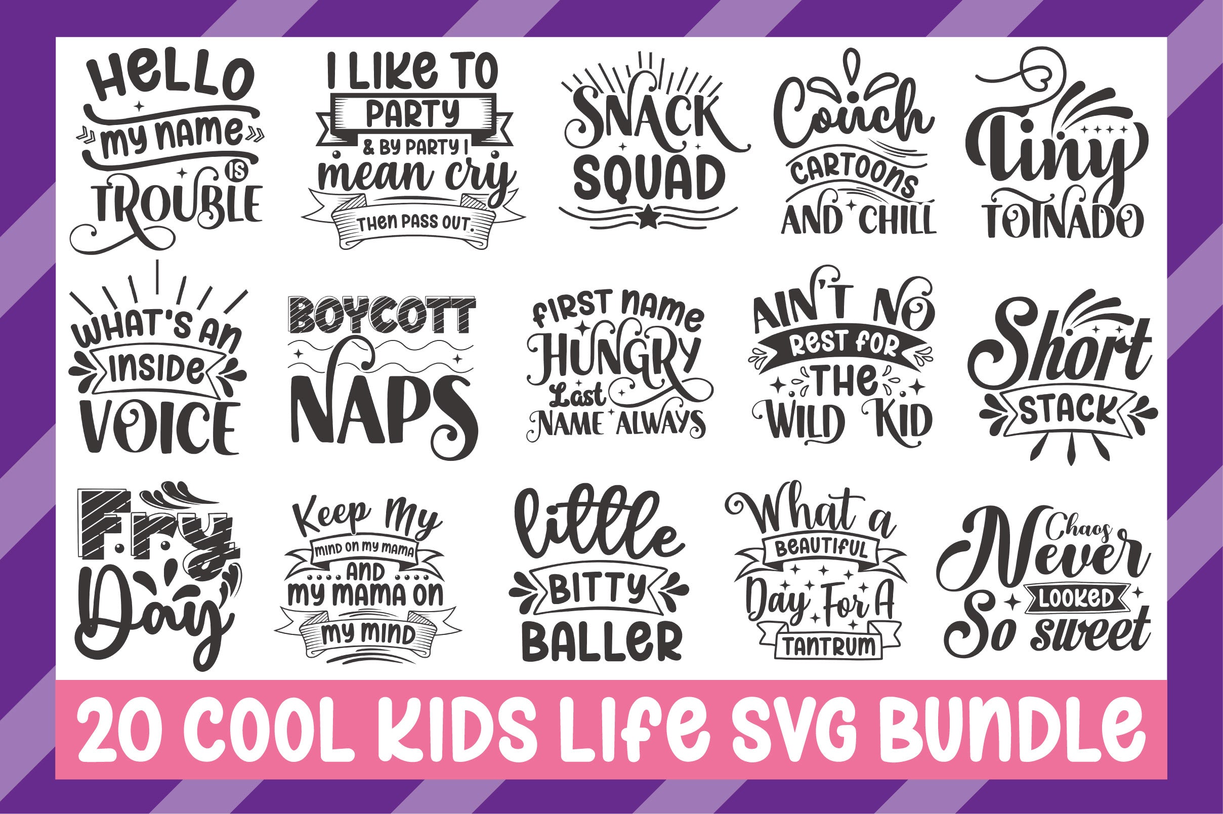 Cool Kids Life Bundle SVG Bundle
