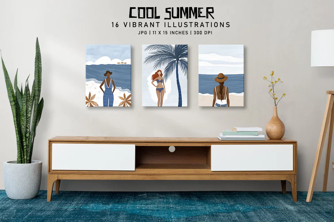Cool Summer - Wall Art - CraftNest - Digital Crafting and Art