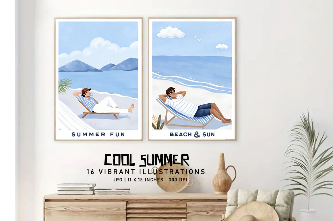 Cool Summer - Wall Art - CraftNest - Digital Crafting and Art