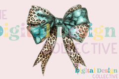Leopard Turquoise Western Coquette Bow Clipart Bundle - CraftNest - Digital Crafting and Art