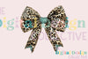 Leopard Turquoise Western Coquette Bow Clipart Bundle