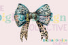 Leopard Turquoise Western Coquette Bow Clipart Bundle