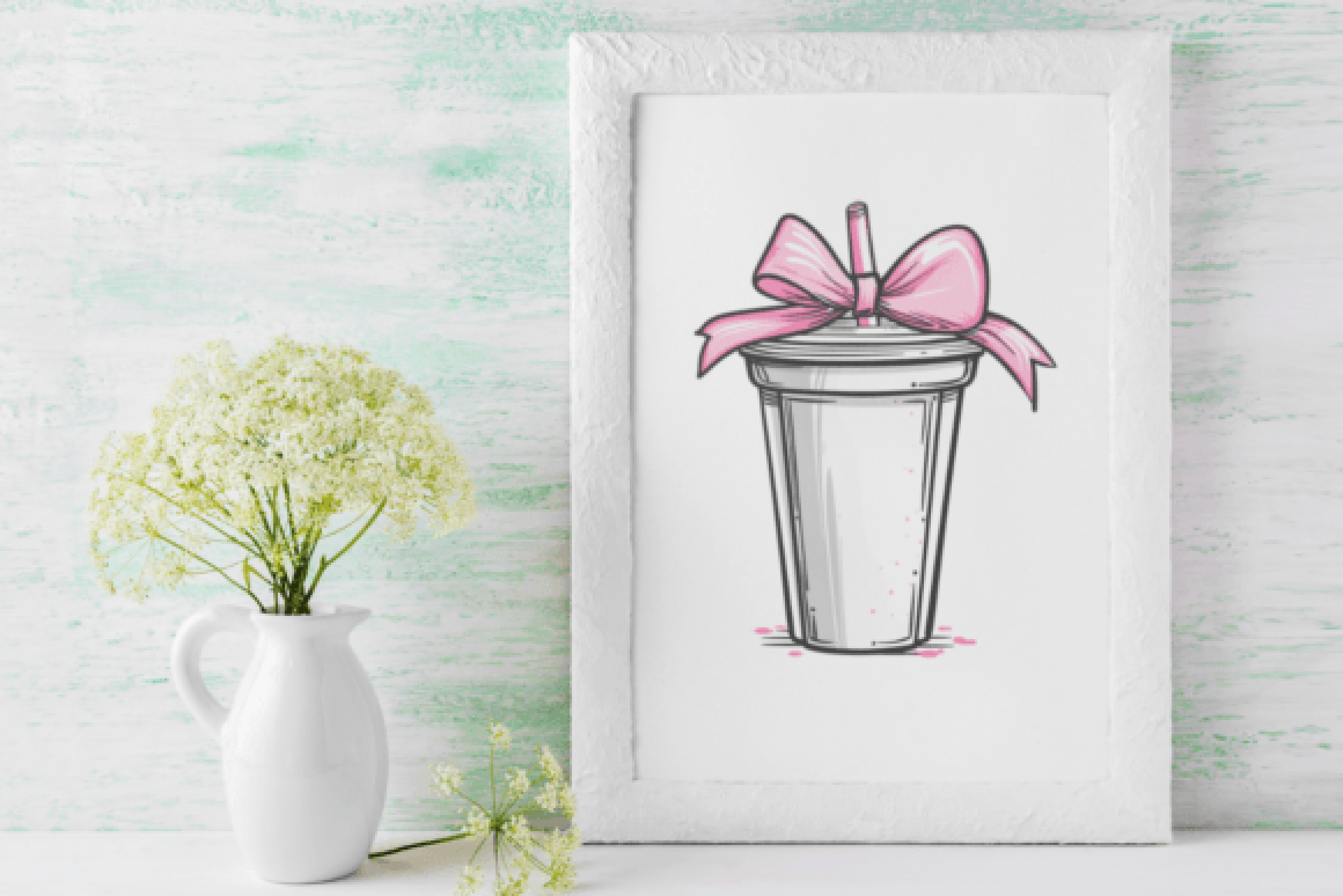 Coquette Coffee Bow Clipart Bundle