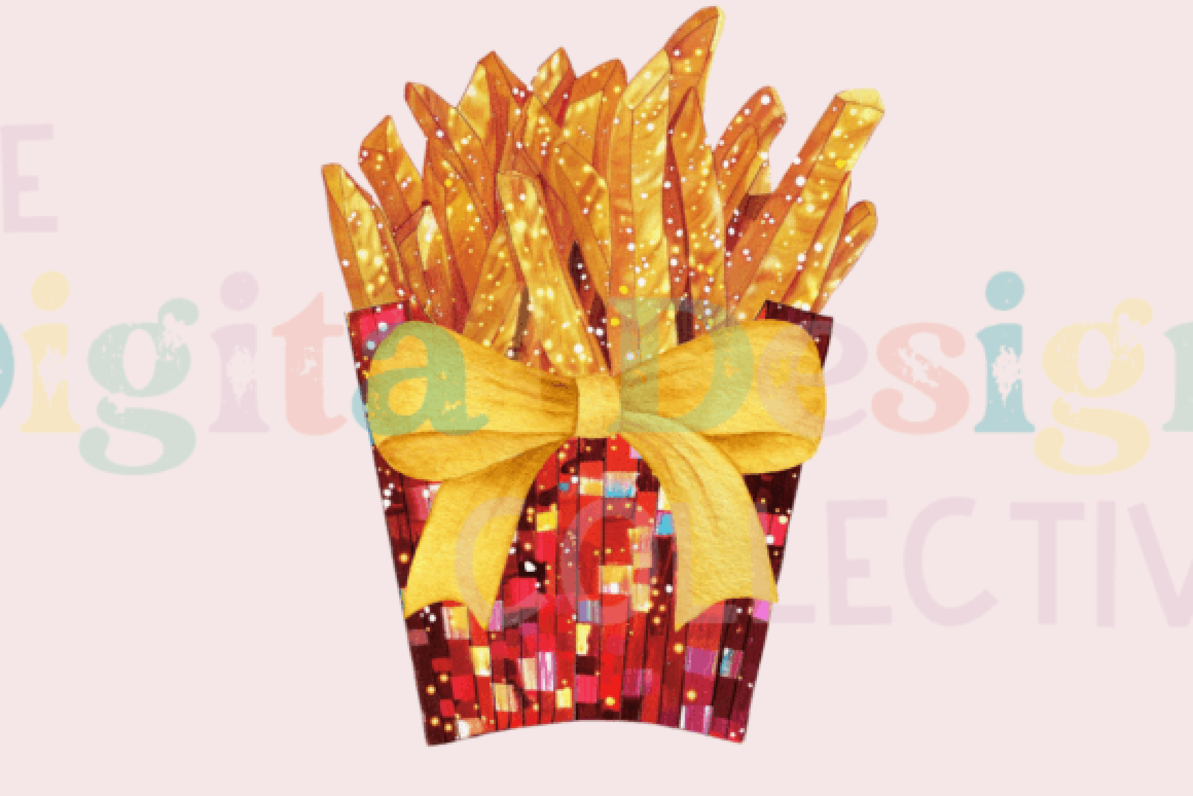 Coquette French Fries Disco Clipart Bundle