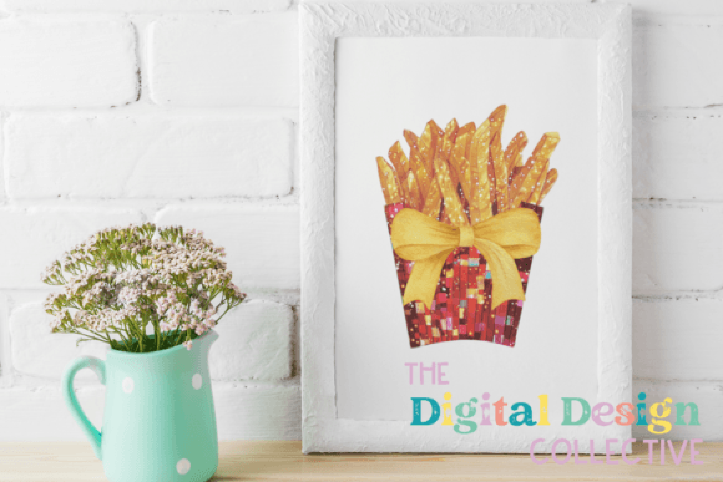 Coquette French Fries Disco Clipart Bundle