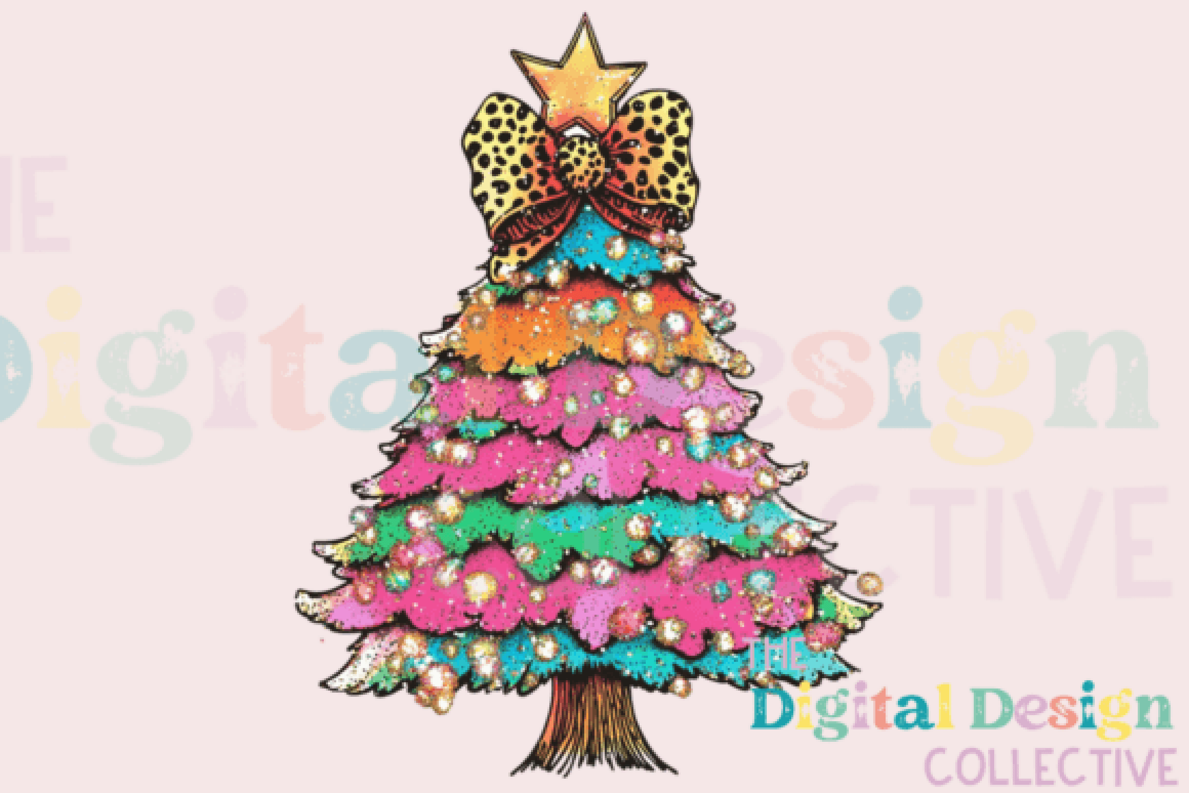 Coquette Glitter Christmas Tree Clipart Bundle - CraftNest - Digital Crafting and Art