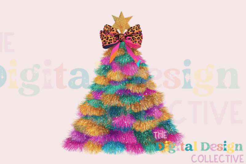 Coquette Glitter Christmas Tree Clipart Bundle - CraftNest - Digital Crafting and Art