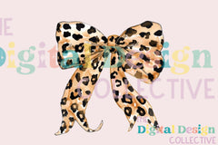 Leopard Turquoise Western Coquette Bow Clipart Bundle - CraftNest - Digital Crafting and Art