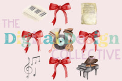Coquette Music Bows Clipart Bundle - CraftNest - Digital Crafting and Art