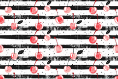 Coquette Cherry Bow Patterns Digital Paper - CraftNest - Digital Crafting and Art