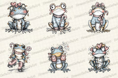 Coquette Christmas Frog Clipart Bundle - CraftNest - Digital Crafting and Art
