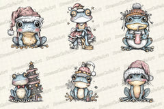 Coquette Christmas Frog Clipart Bundle - CraftNest - Digital Crafting and Art
