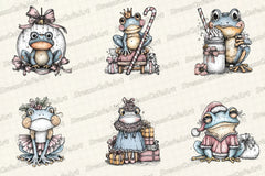 Coquette Christmas Frog Clipart Bundle - CraftNest - Digital Crafting and Art