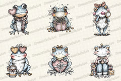 Coquette Christmas Frog Clipart Bundle - CraftNest - Digital Crafting and Art