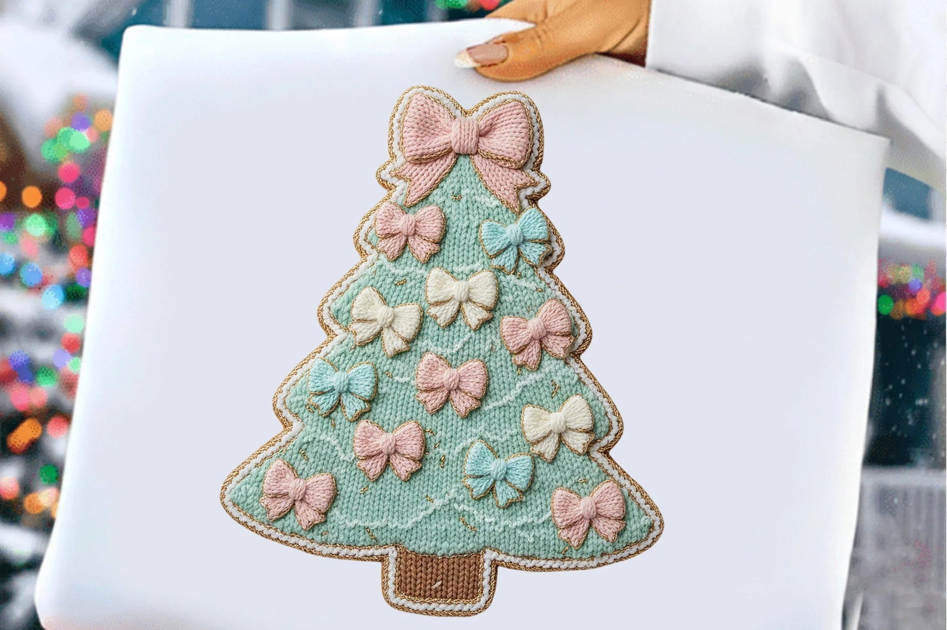 Coquette Crochet Yarn Christmas Tree Clipart Bundle - CraftNest - Digital Crafting and Art