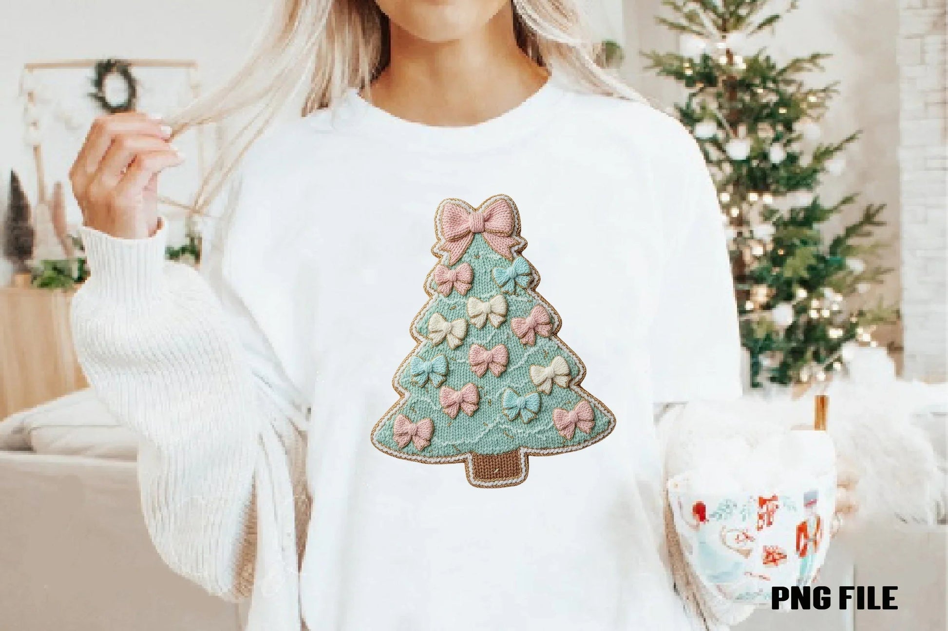 Coquette Crochet Yarn Christmas Tree Clipart Bundle - CraftNest - Digital Crafting and Art