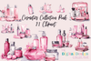 Pink Cosmetics Clipart Bundle
