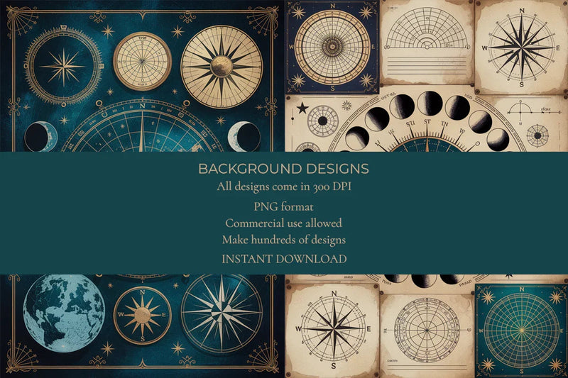 Cosmic Maps Junk Journal Papers - CraftNest - Digital Crafting and Art