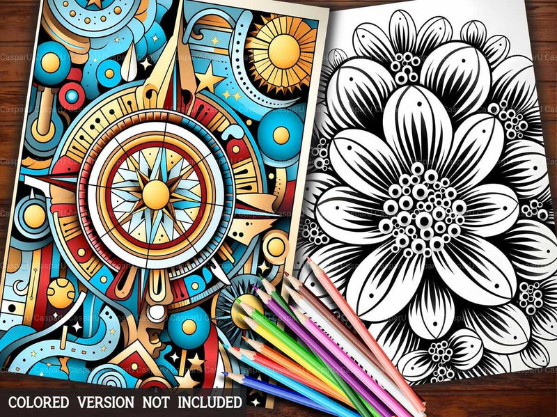 Cosmic Mandala Coloring Books - CraftNest