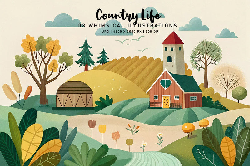 Country Life - CraftNest - Digital Crafting and Art