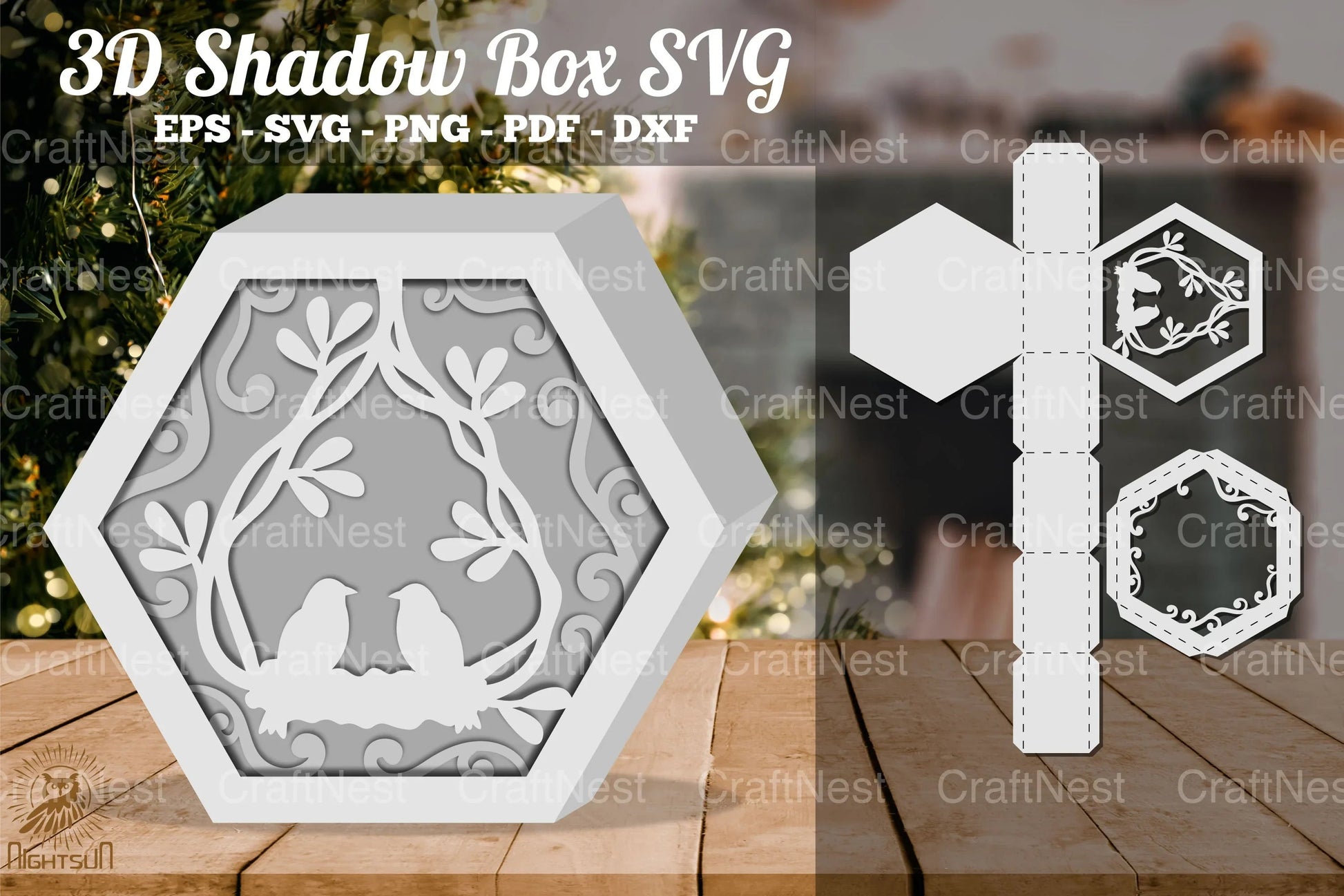 Couple Bird 3D Shadow Box Clipart Bundle - CraftNest - Digital Crafting and Art
