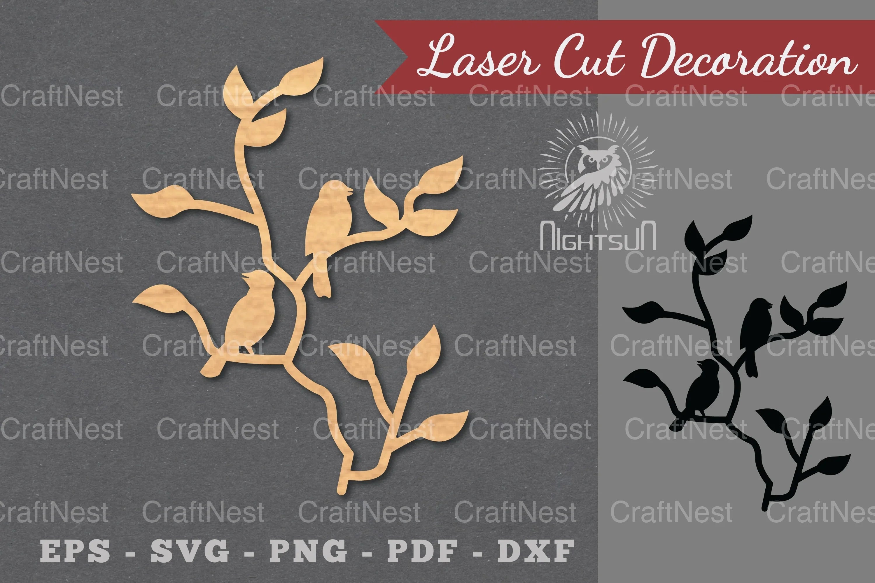 Couple Bird Laser Cut Decoration Clipart Bundle - CraftNest - Digital Crafting and Art
